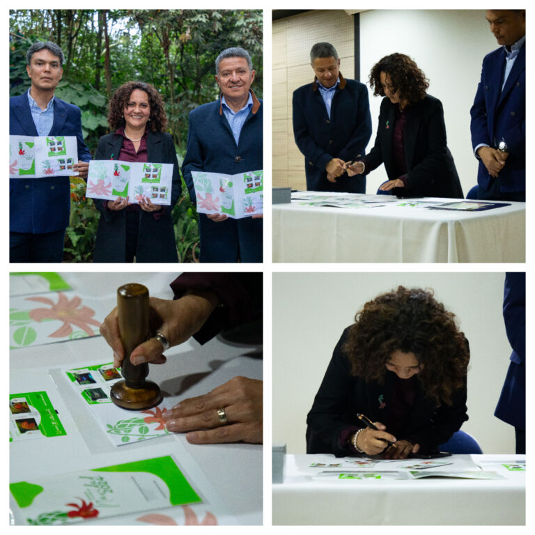Desde el Jardín Botánico de Bogotá se realizó el lanzamiento oficial de la colección de estampillas como homenaje a la biodiversidad (Navidad 2024)