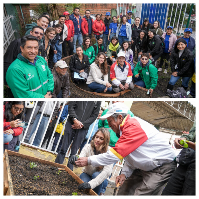 Carolina Deik inauguró la primera huerta de su proyecto Tejidos Urbanos de la mano del Jardín Botánico de Bogotá