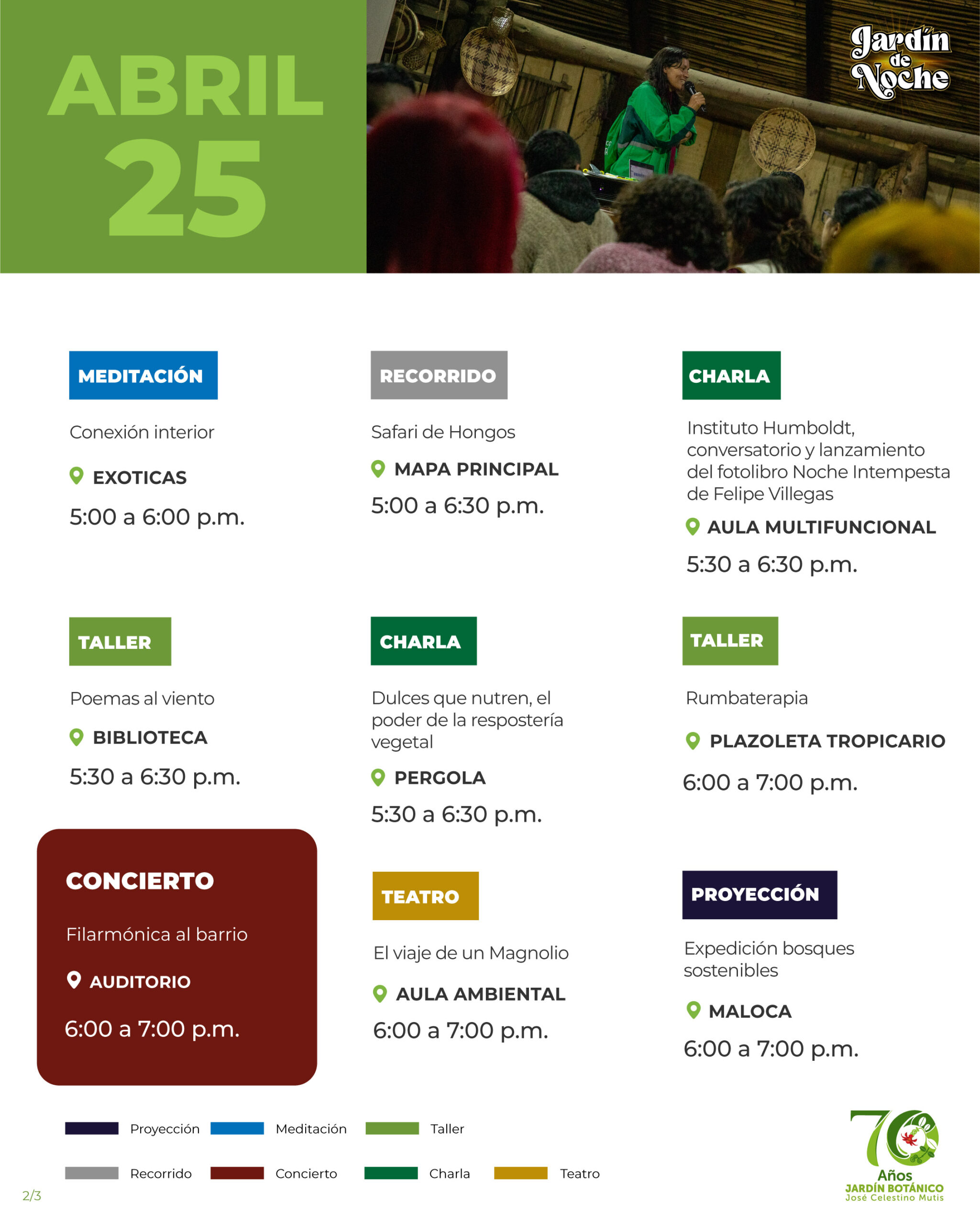 Jardinde noche abril agenda 2