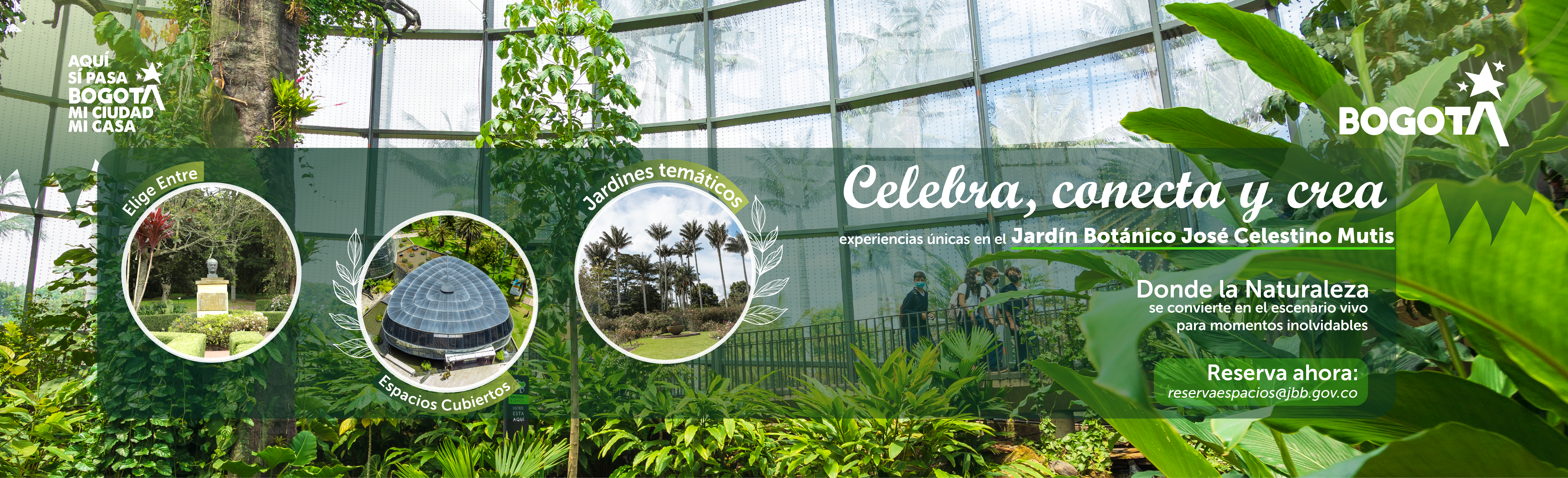 Banner celebra espacios Jardín botánico Bogotá