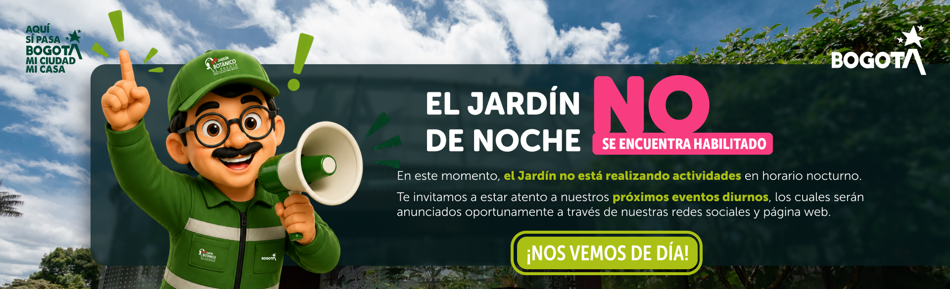 Banner Jardín de noche