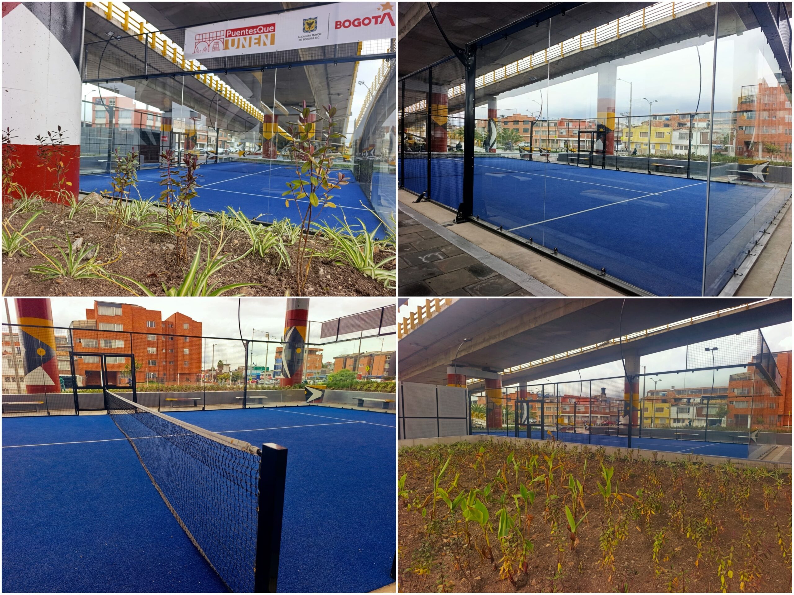 Historias del verde urbano: La primera cancha de pádel en espacio público del país floreció con varias jardineras